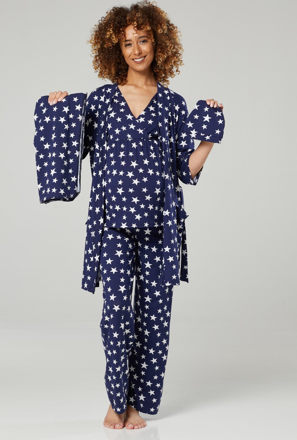 Maternity & Nursing Pyjama Set and Baby Set