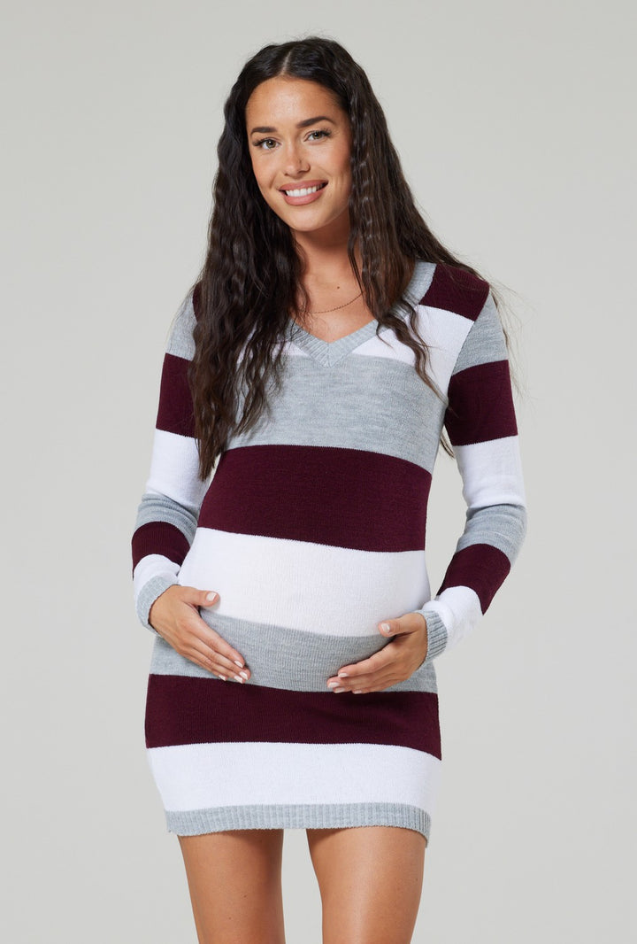Striped Maternity Jumper Dress