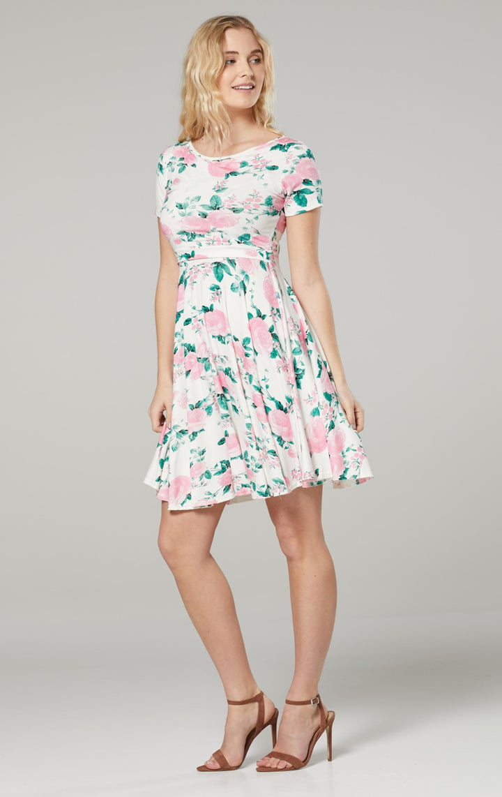 Maternity Flower Print Nursing Sumer Dress