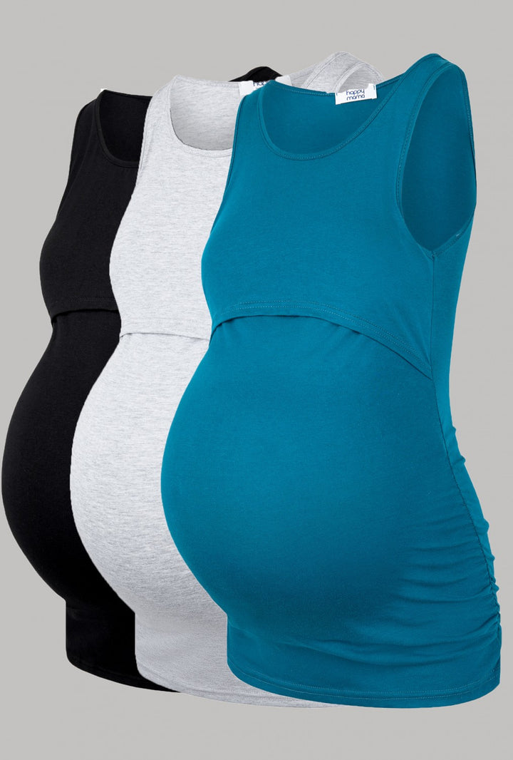 Maternity Sleeveless 3-PACK Cotton Tops