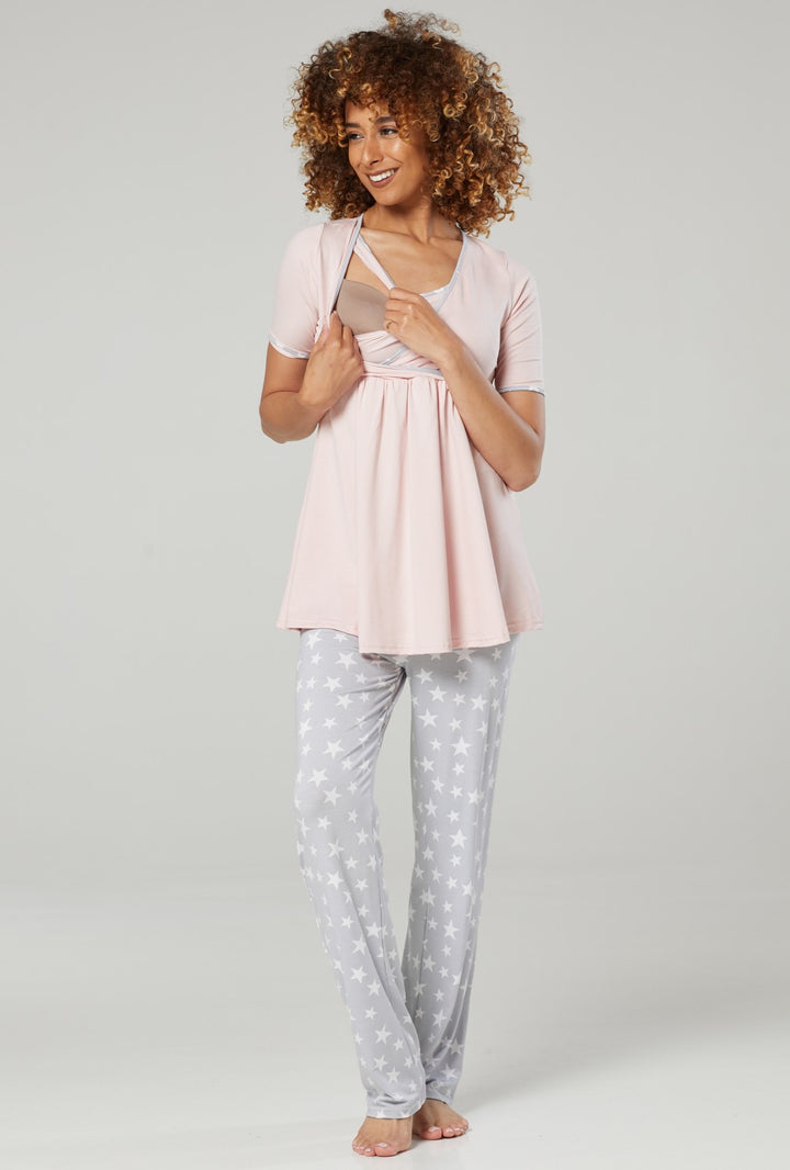 Maternity Nursing Pyjamas & Dressing Gown Set