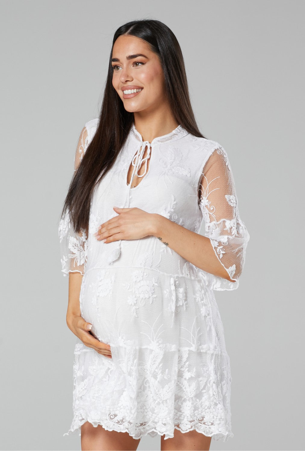 Maternity Mini Lace Dress