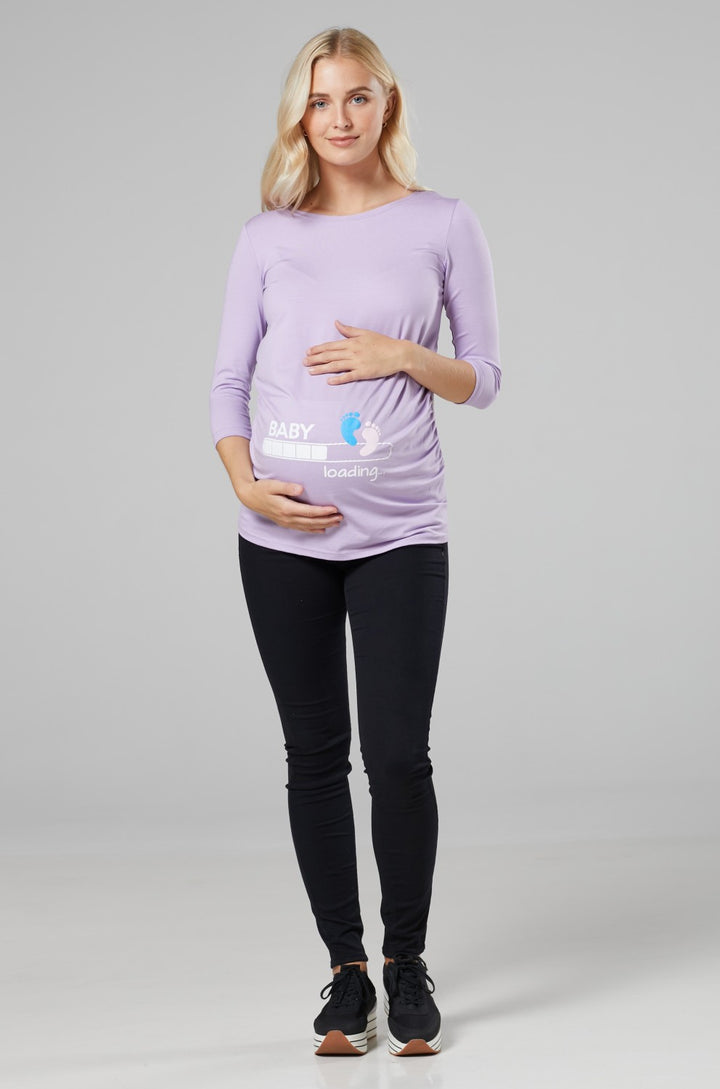 Maternity Slogan Print Top