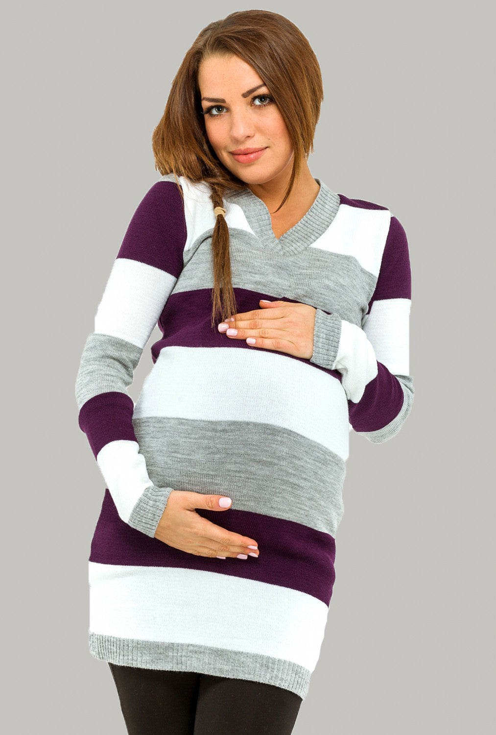 Striped Maternity Jumper Dress