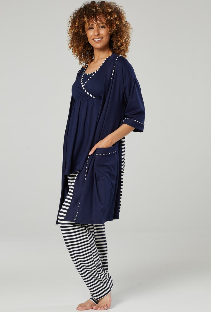 Maternity Nursing Pyjamas & Dressing Gown Set