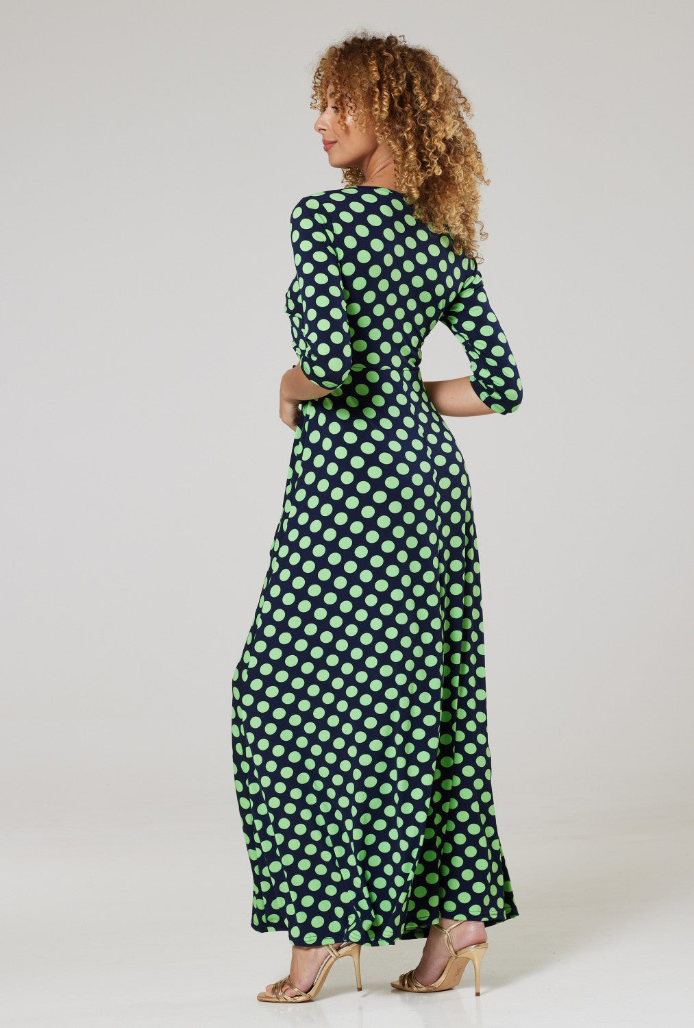 Maternity & Nursing Wrap Maxi Dress Printed