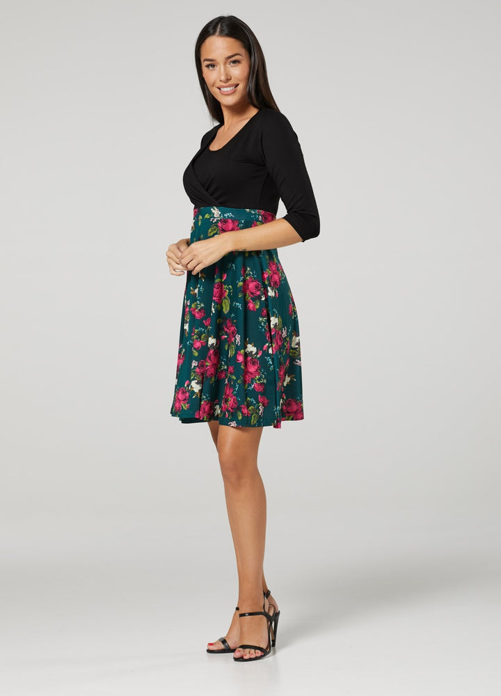 Maternity Nursing Printed Wrap Dress