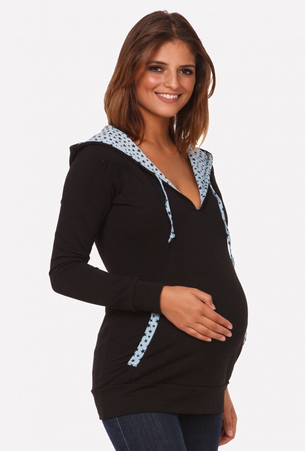 Nursing Maternity Sweatshirt - Zip Cut-Outs