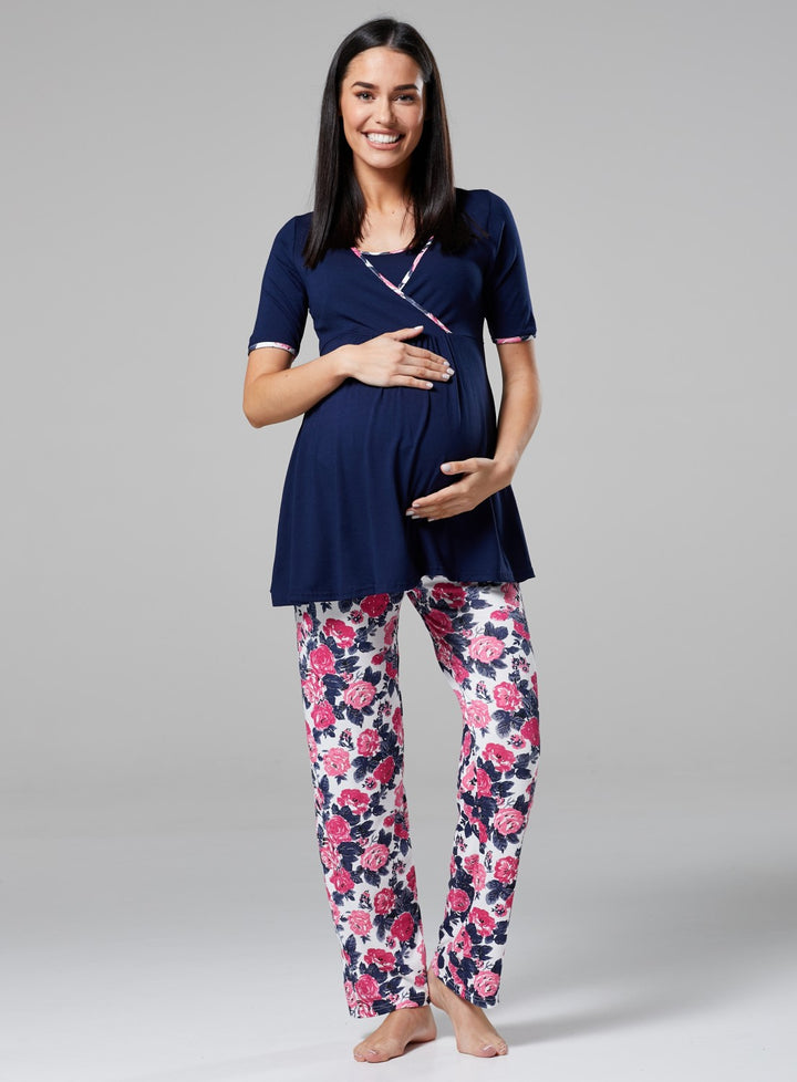 Maternity Nursing Pyjamas & Dressing Gown Set