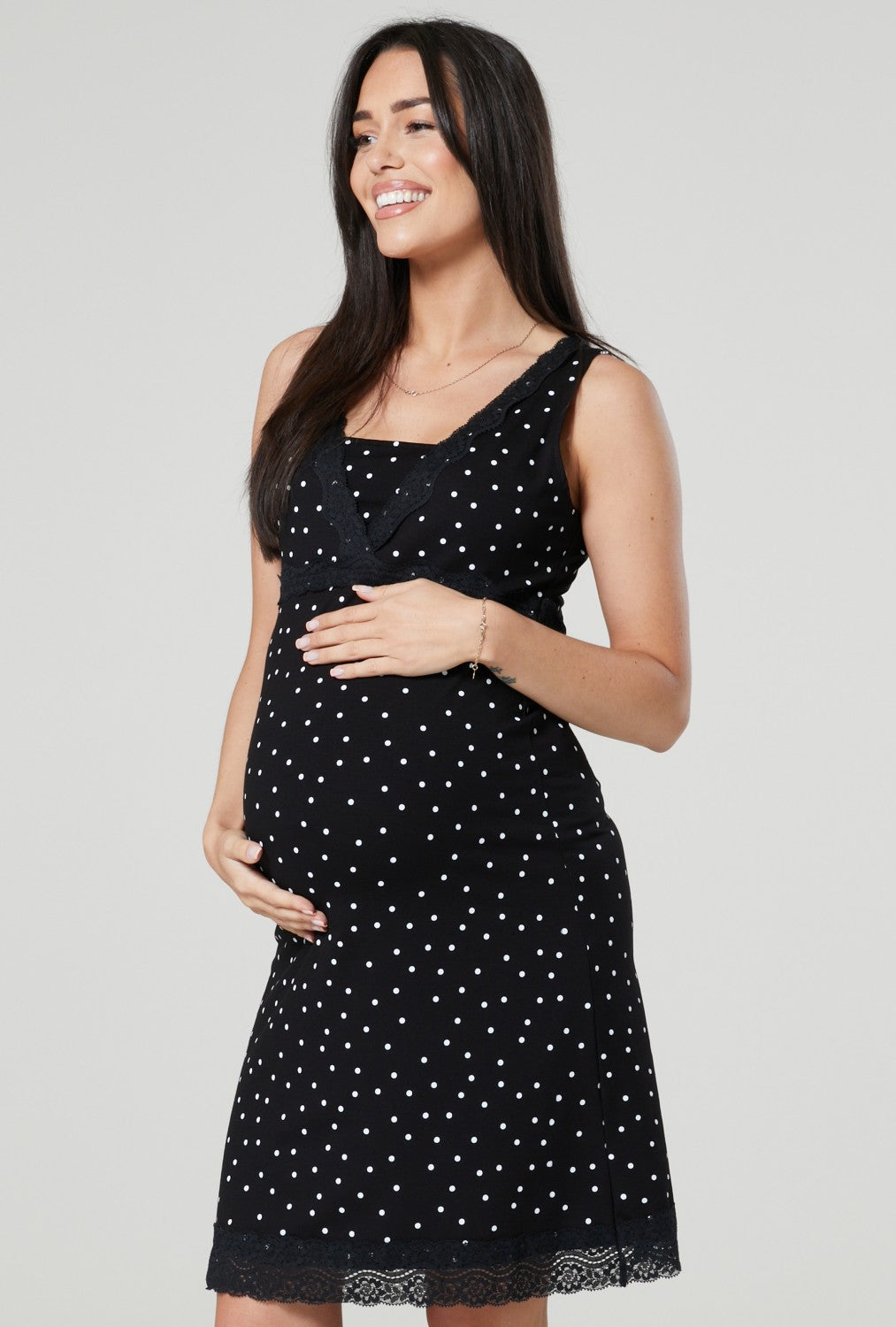 Maternity Nursing Nightdress Lace Details