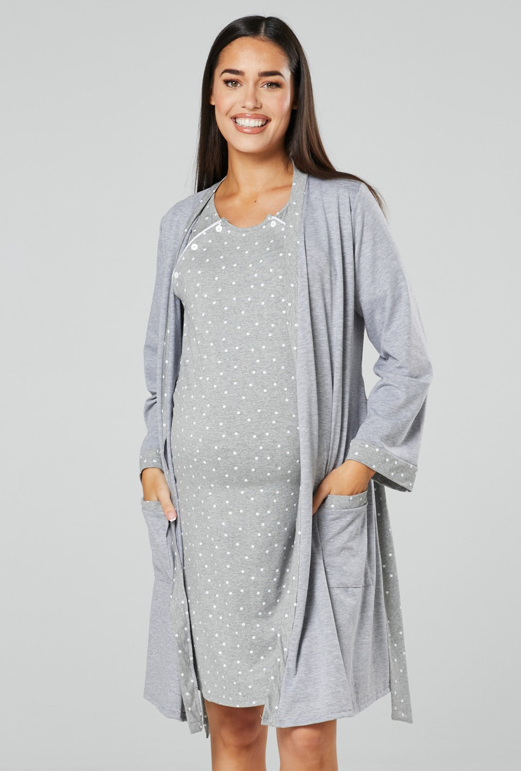 Maternity Matching Night Robe