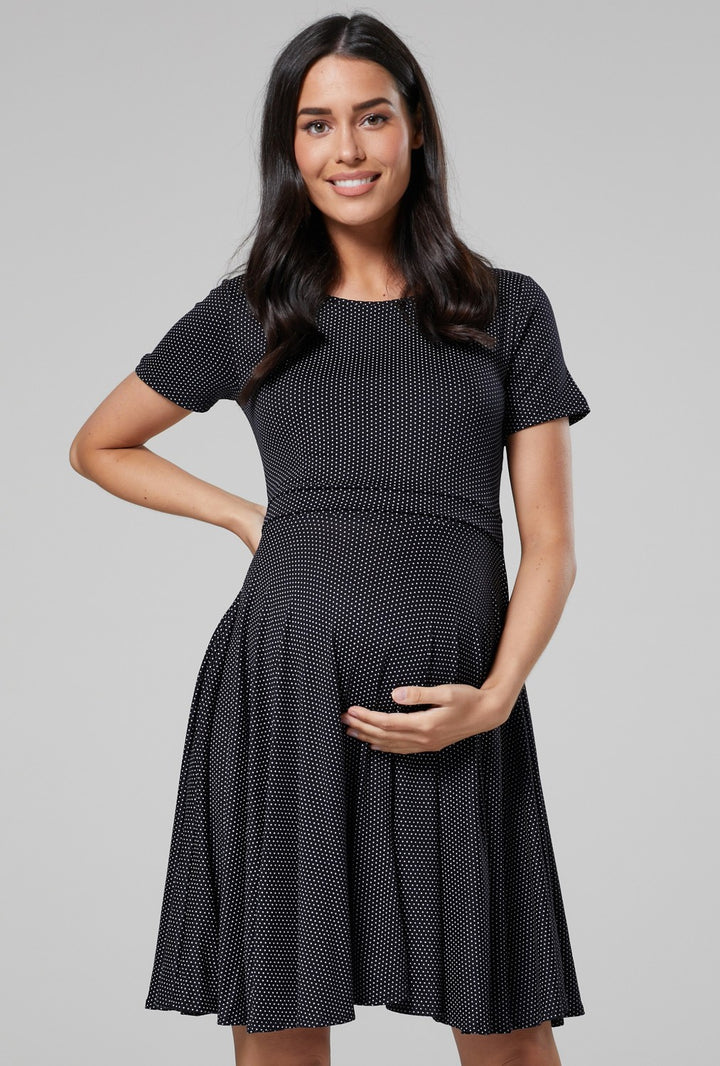 Maternity Summer Nursing Dress in Dots