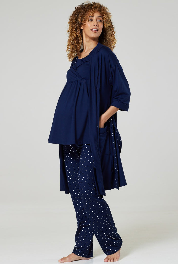 Maternity Nursing Pyjamas & Dressing Gown Set