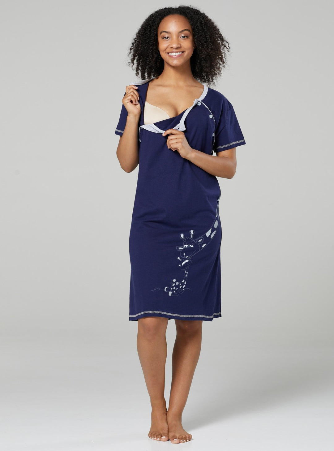 Maternity Nursing Nightdress Robe Set