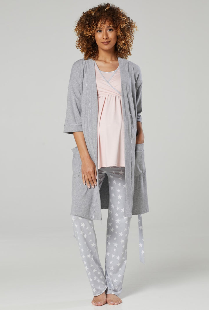 Maternity Nursing Pyjamas & Dressing Gown Set