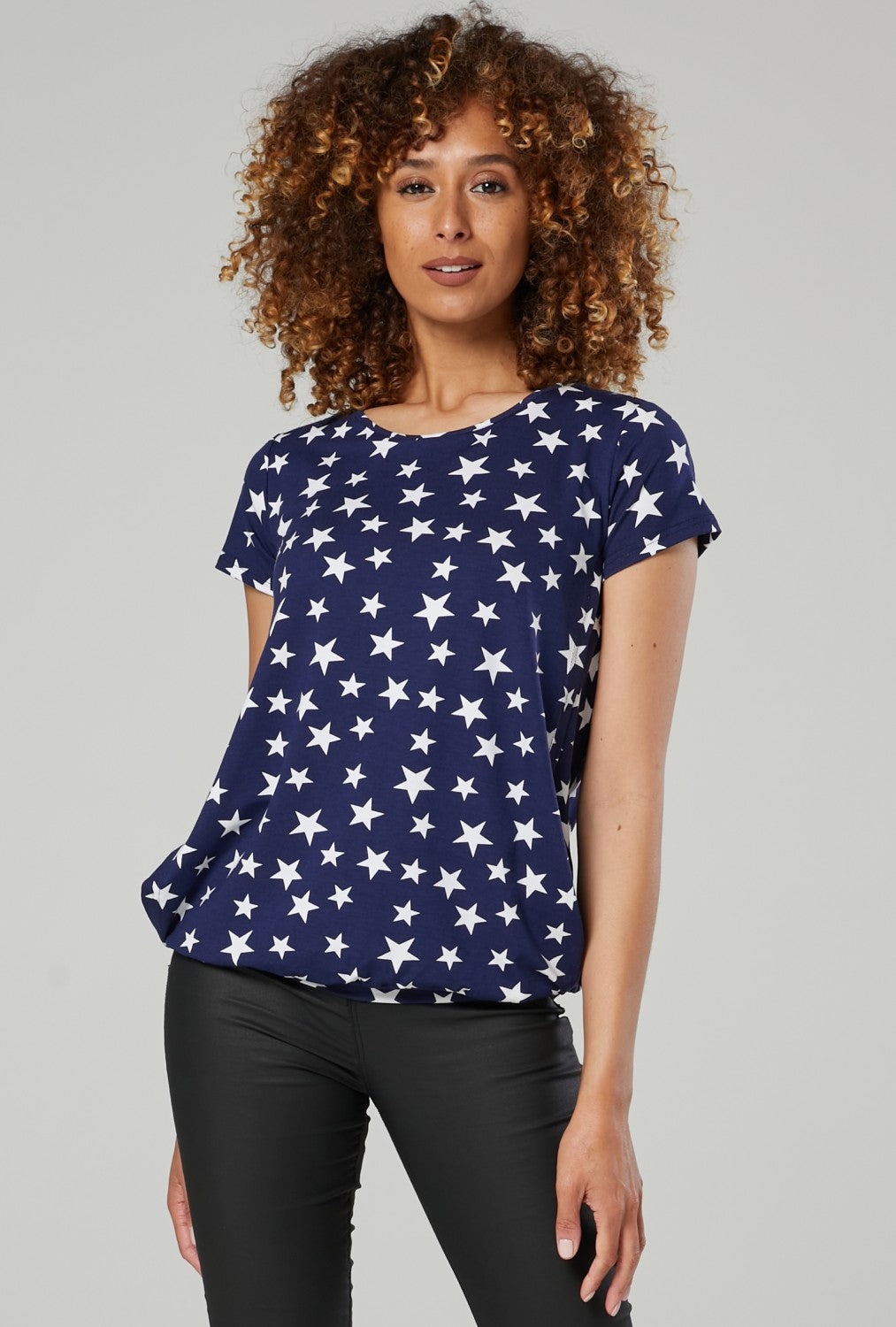 Maternity T-shirt Nursing Layered Top Short Sleeves