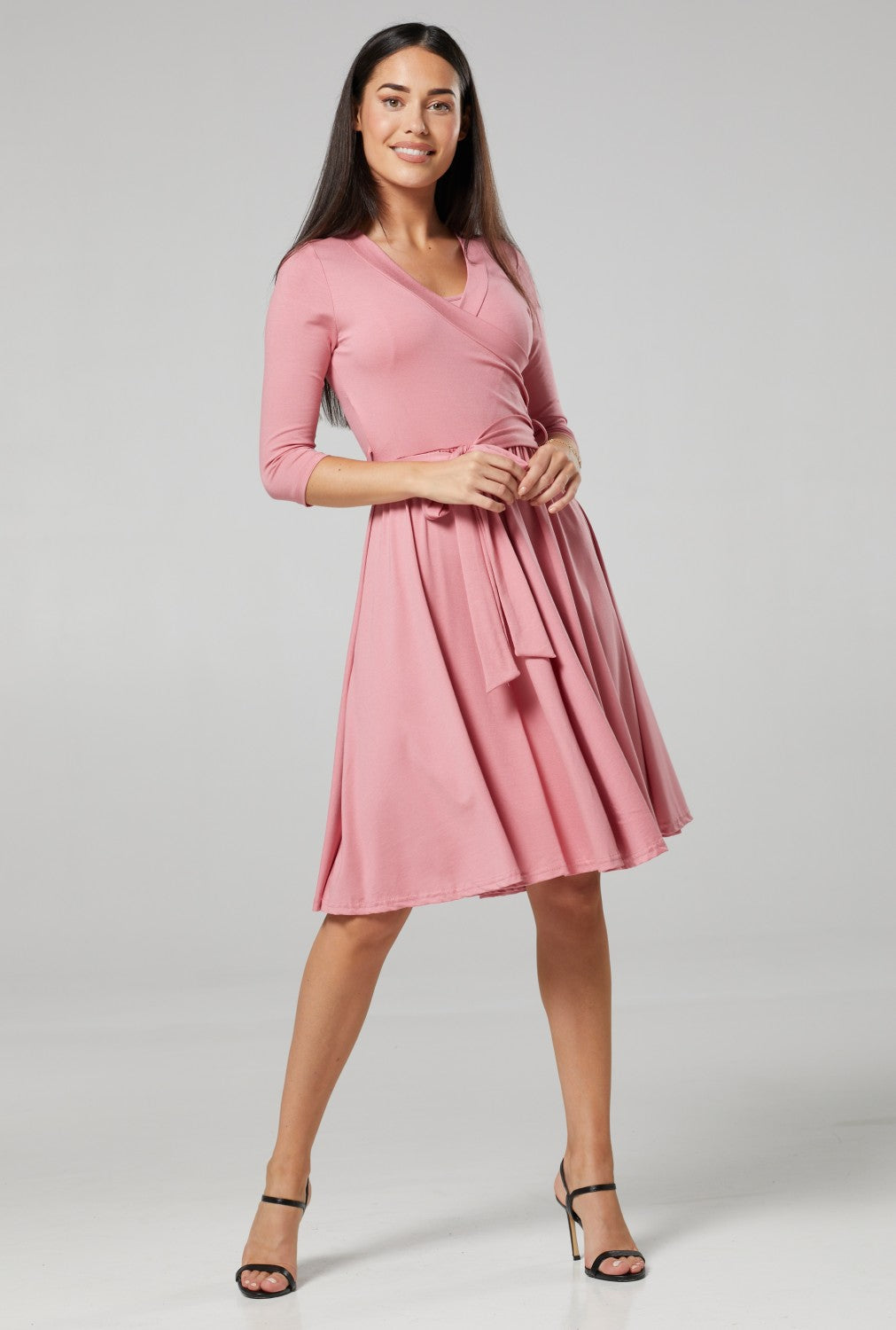 Maternity Wrap Jersey Nursing Dress