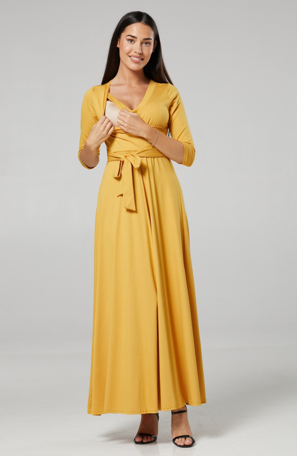 Nursing maxi hotsell dress long sleeve