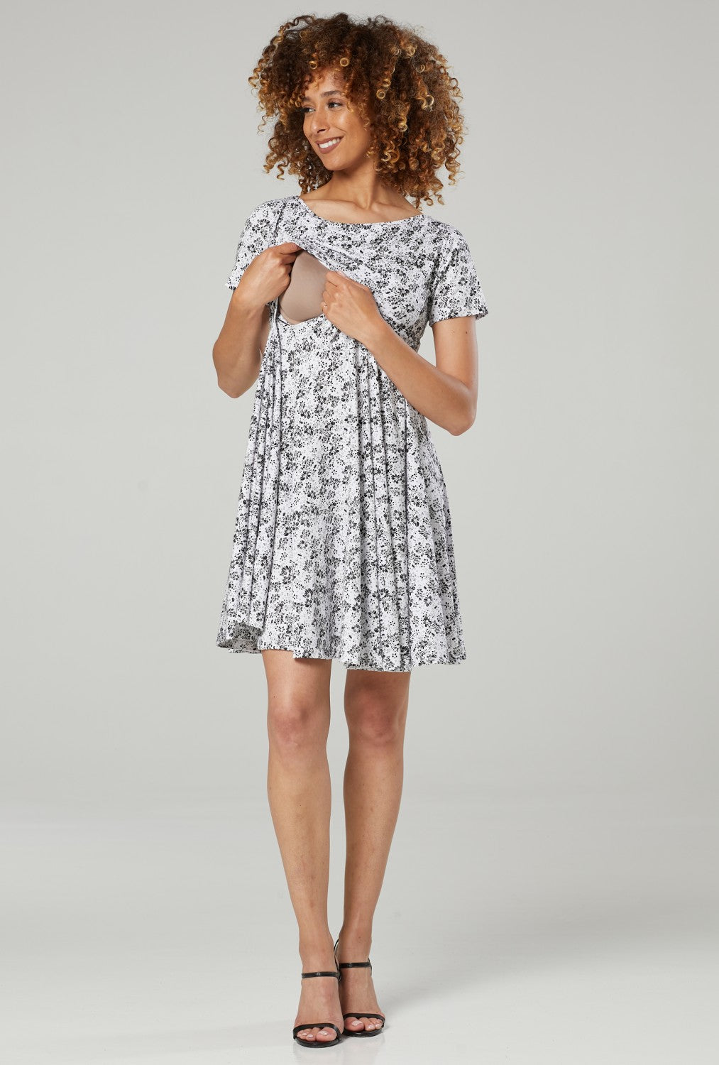 Maternity Skater Summer Nursing Dress