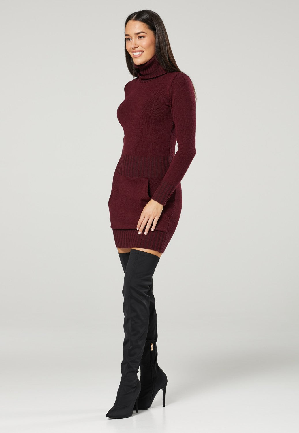 Roll Neck Maternity Mini Dress