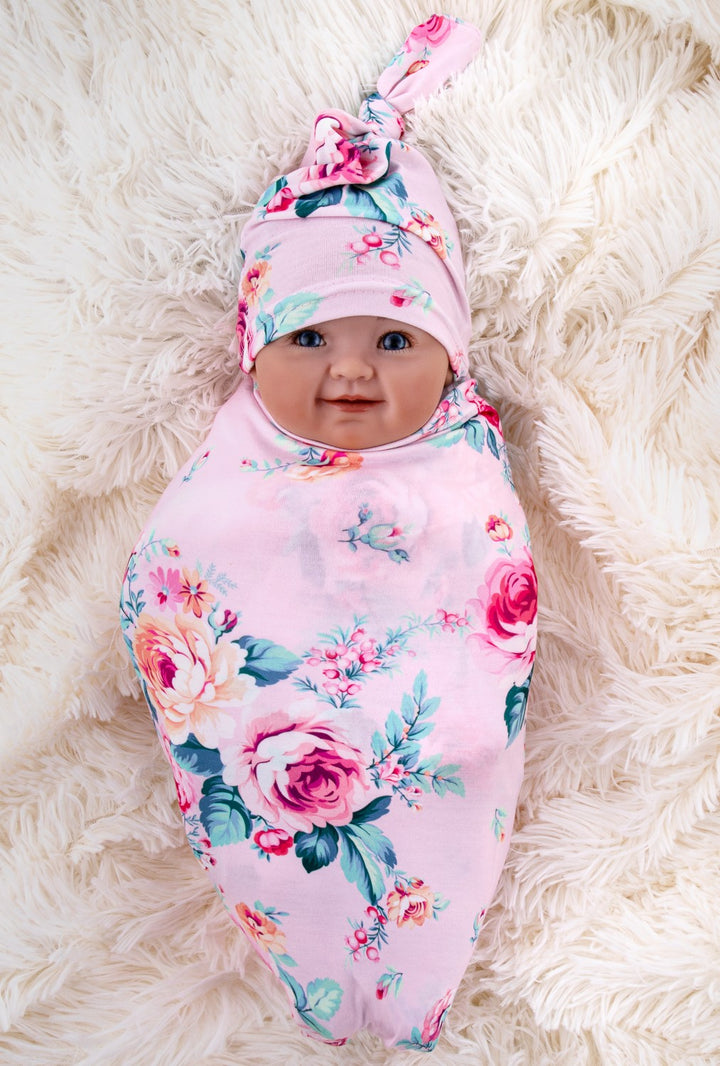 Newborn Accessories Set - Blanket & Baby Hat