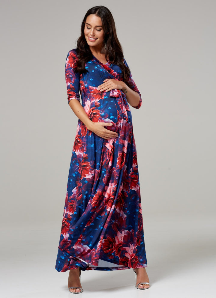 Maternity Nursing Layered Maxi Dress