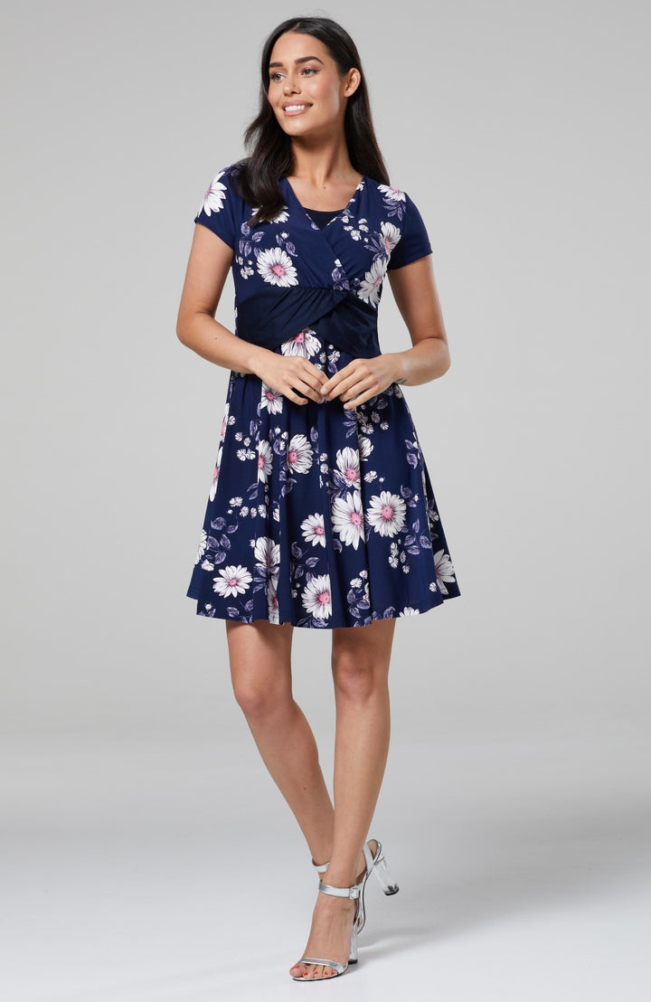 Maternity Flower Print Nursing Sumer Dress