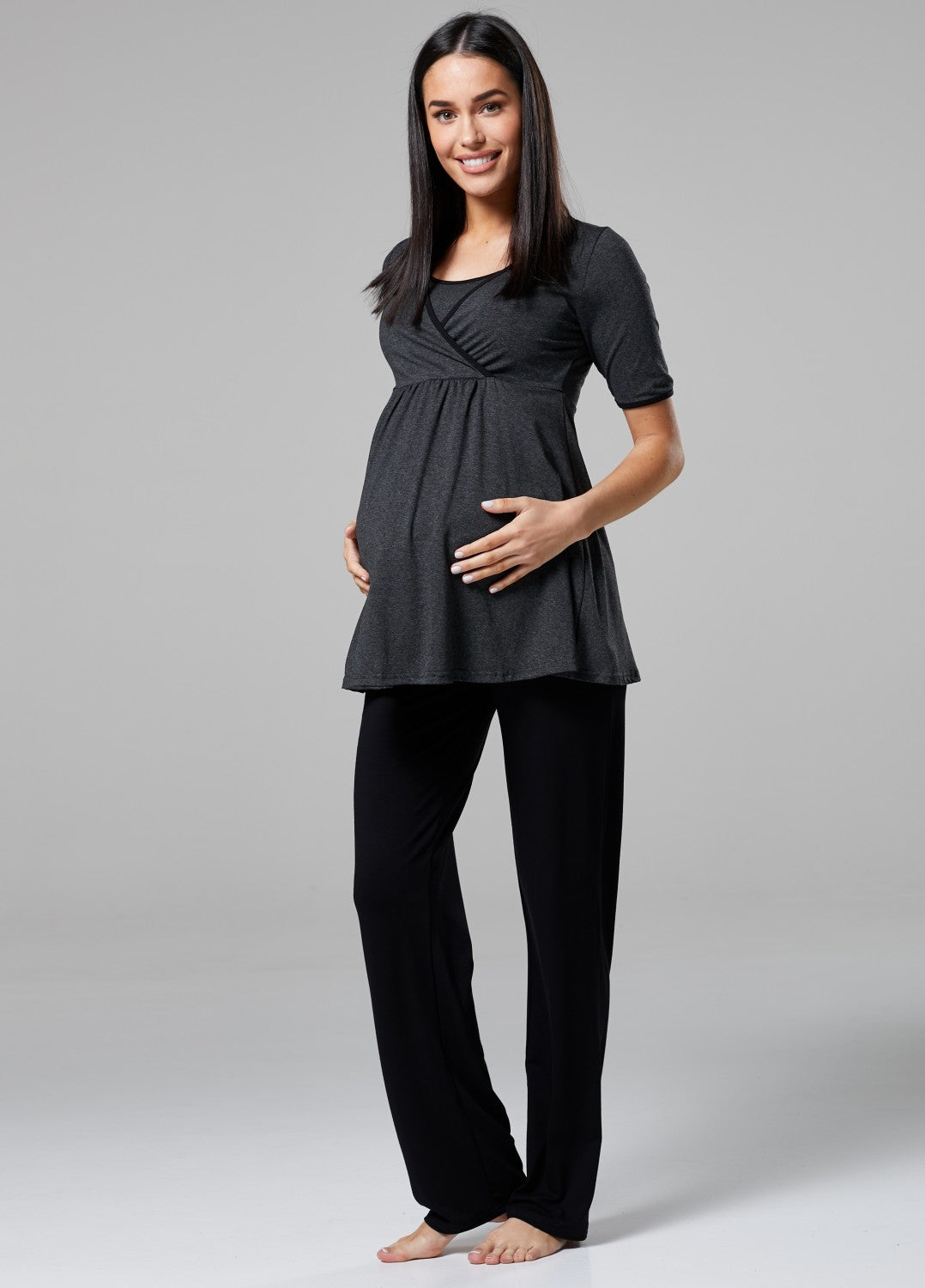 Maternity Nursing Pyjamas & Dressing Gown Set