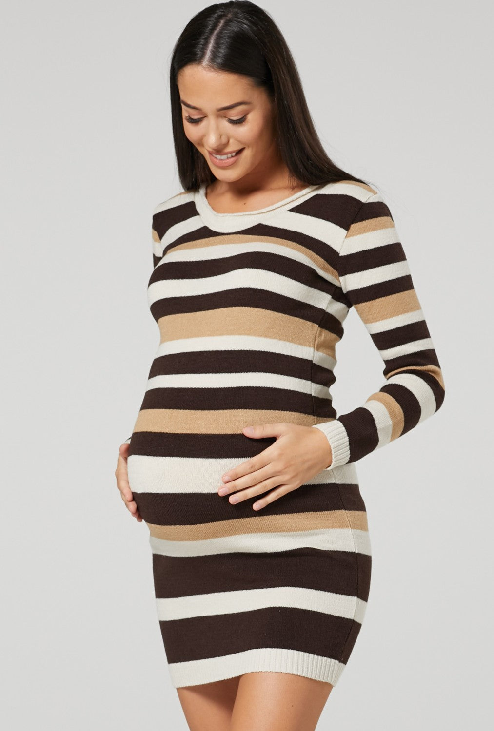 Maternity Striped Jumper Dress