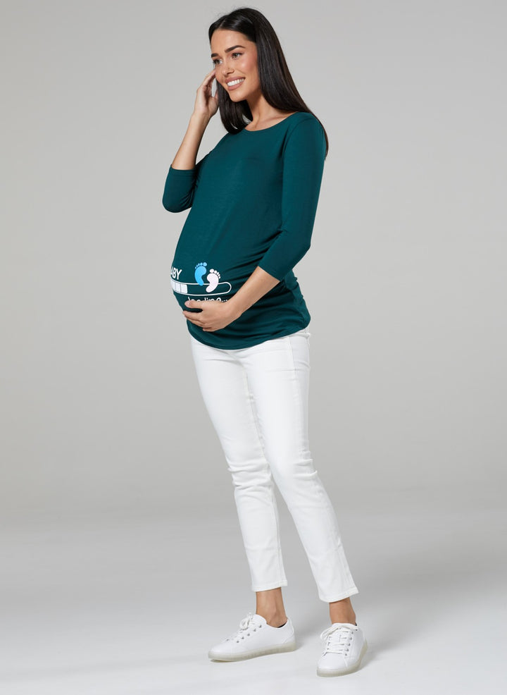 Maternity Slogan Print Top