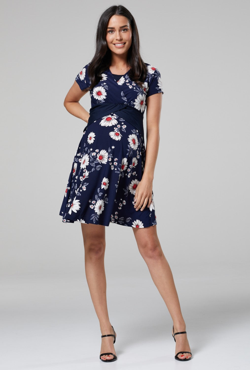 Maternity Flower Print Nursing Sumer Dress