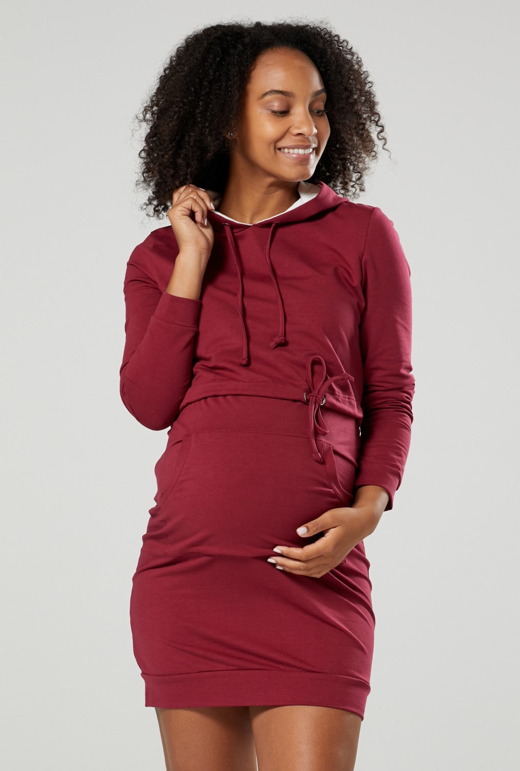 Maternity Hooded Sweatshirt Dress