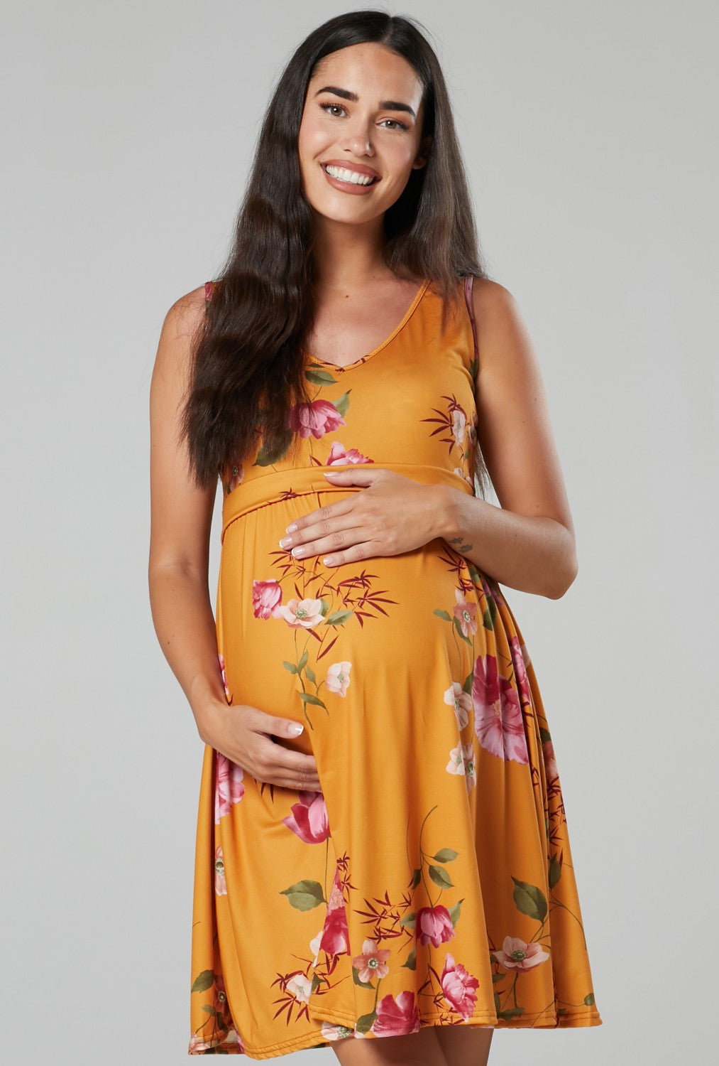 Maternity Sleeveless Skater Nursing Dress