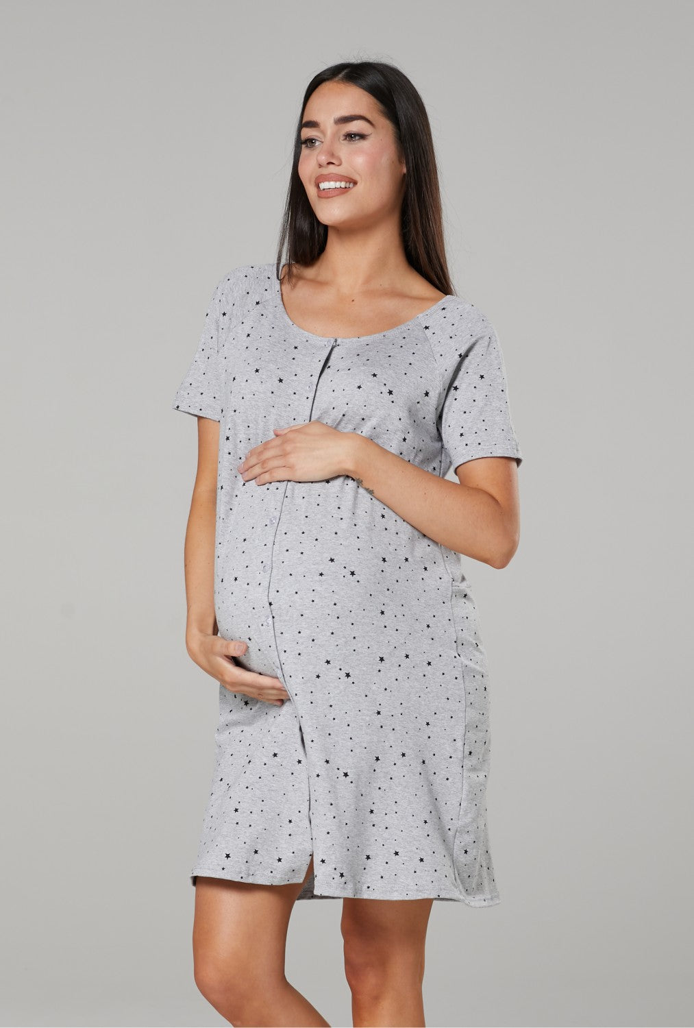 Maternity Breastfeeding Printed Nightdress