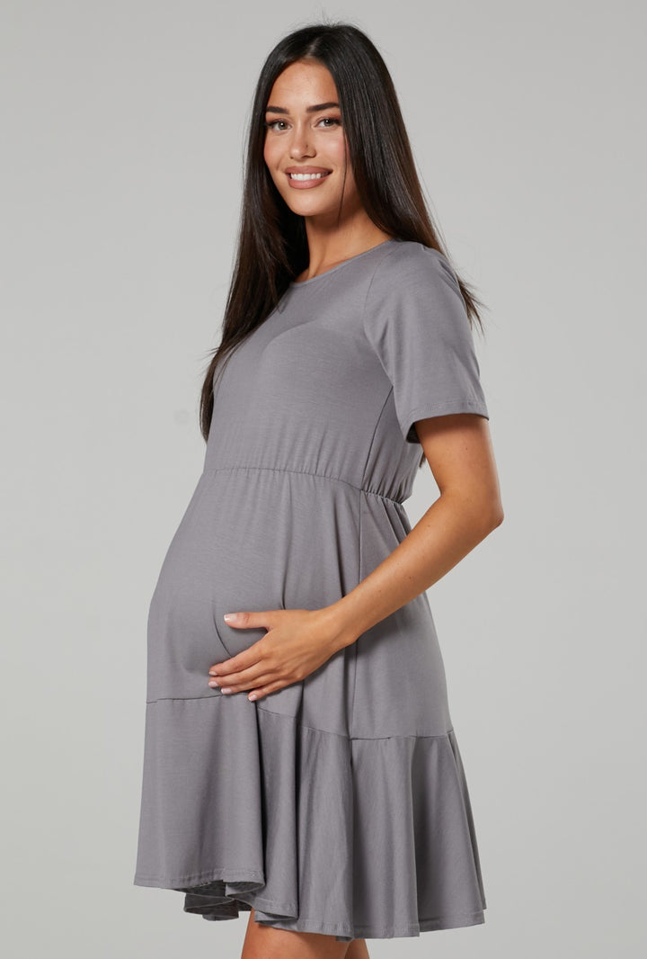 Maternity Smock Jersey Mini Dress