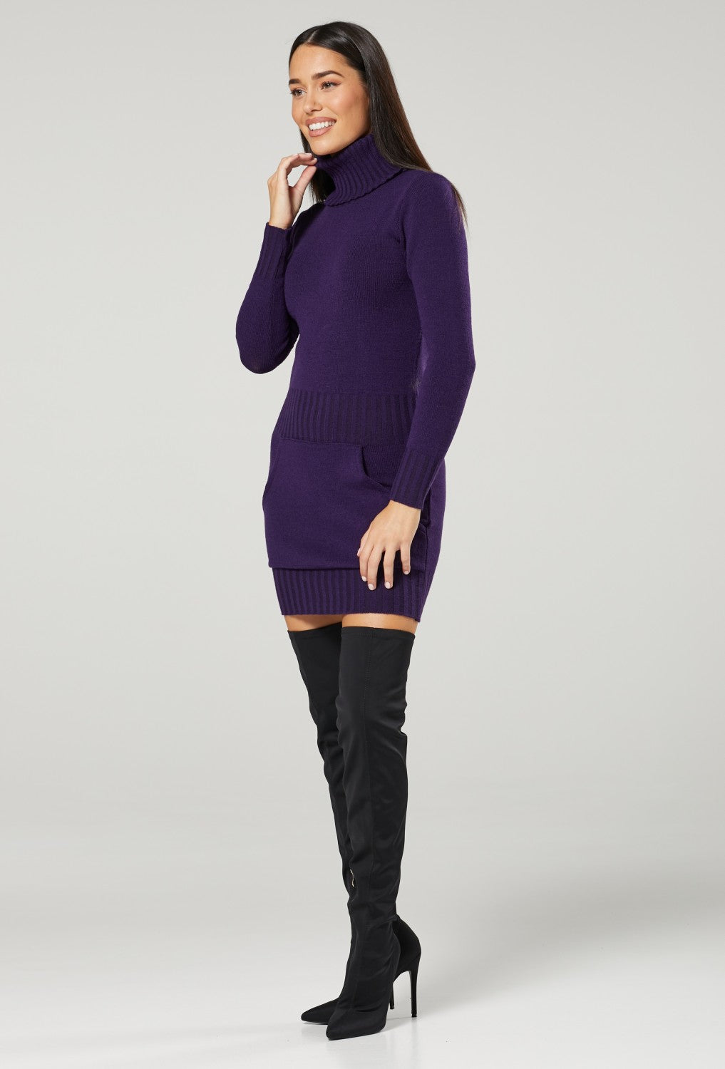 Roll Neck Maternity Mini Dress