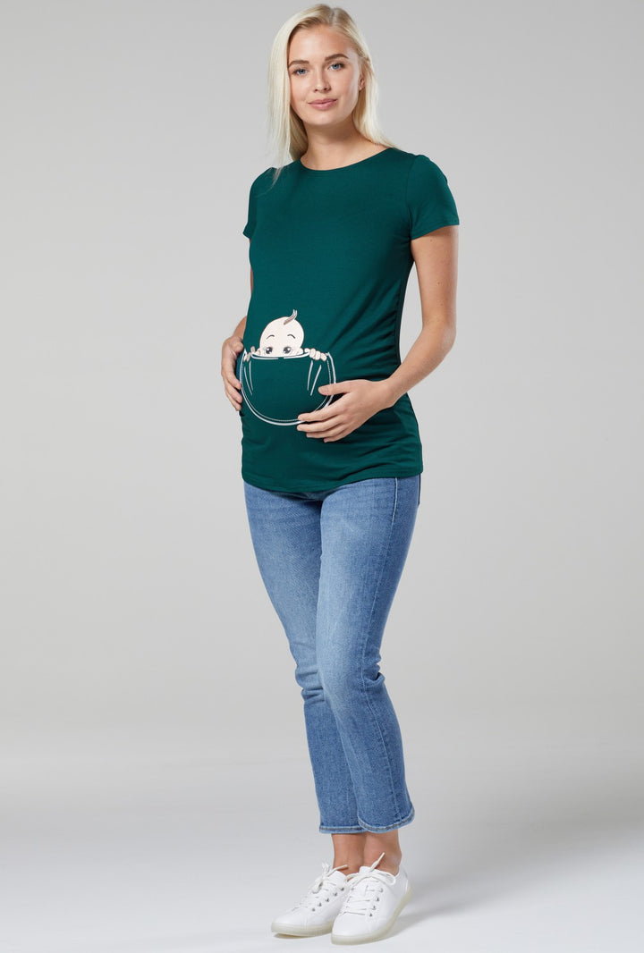 Maternity Slogan Print T-shirt