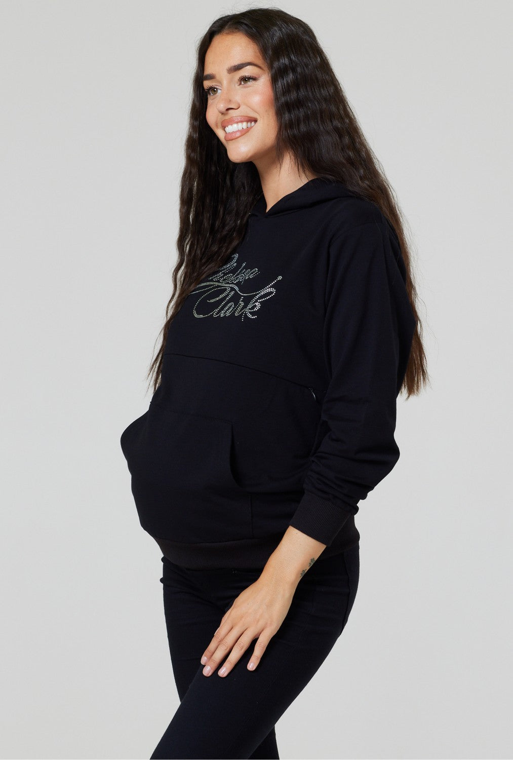 Women's Maternity Bling Logo Hoodie