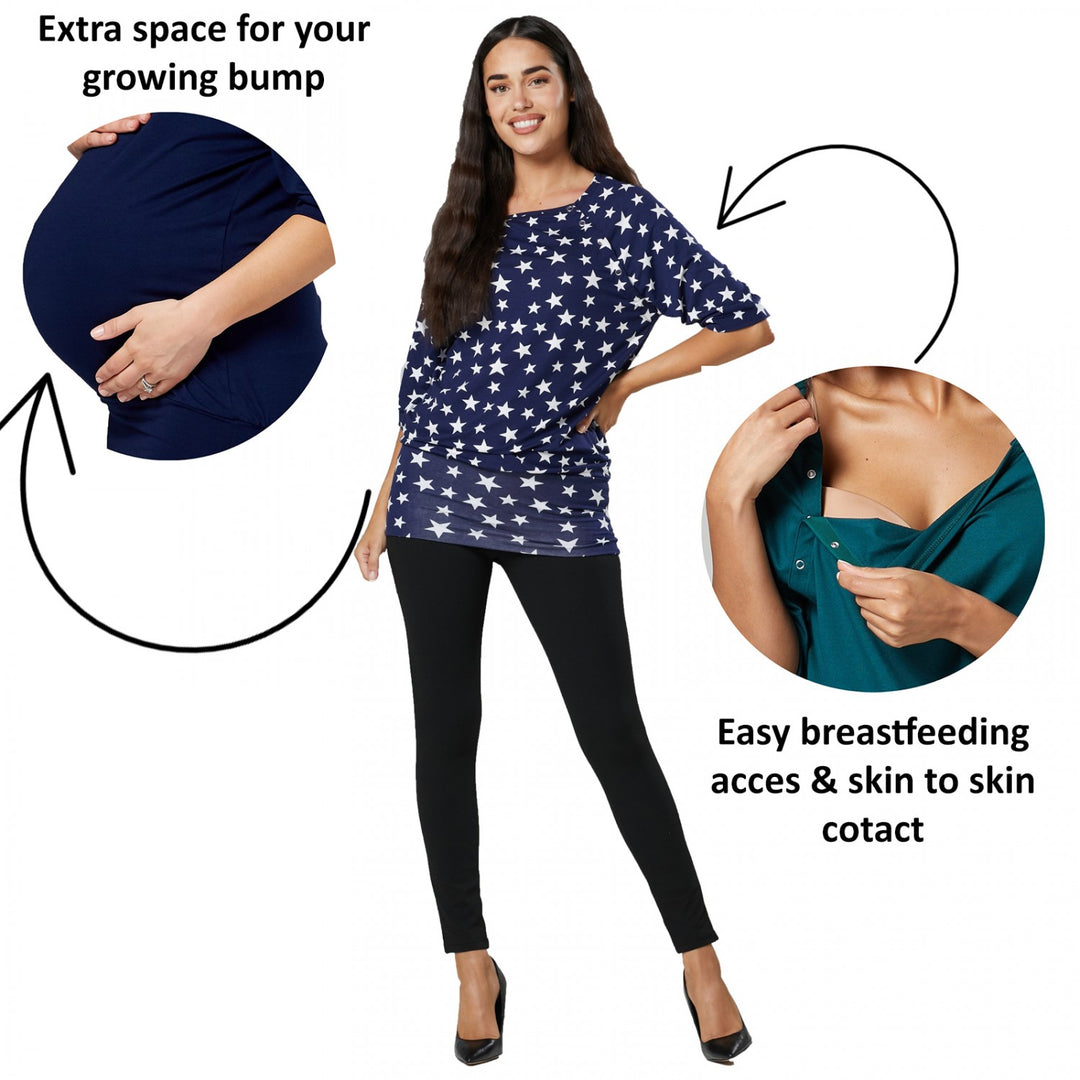 Maternity Nursing Batwing Top