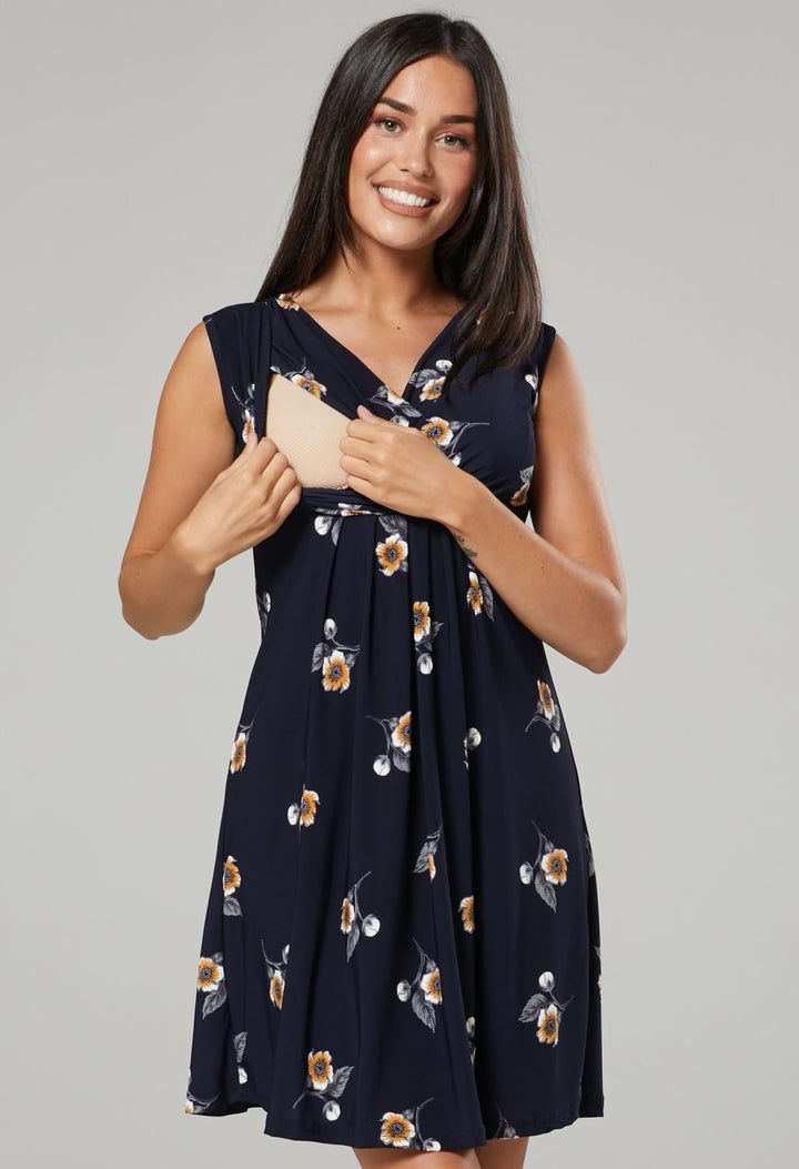 Maternity & Nursing Flower Print Wrap Dress