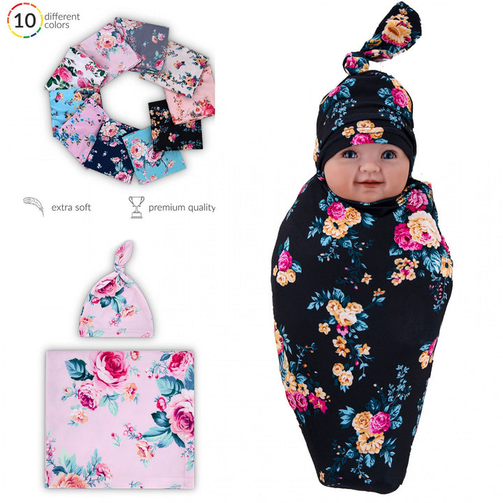 Newborn Accessories Set - Blanket & Baby Hat