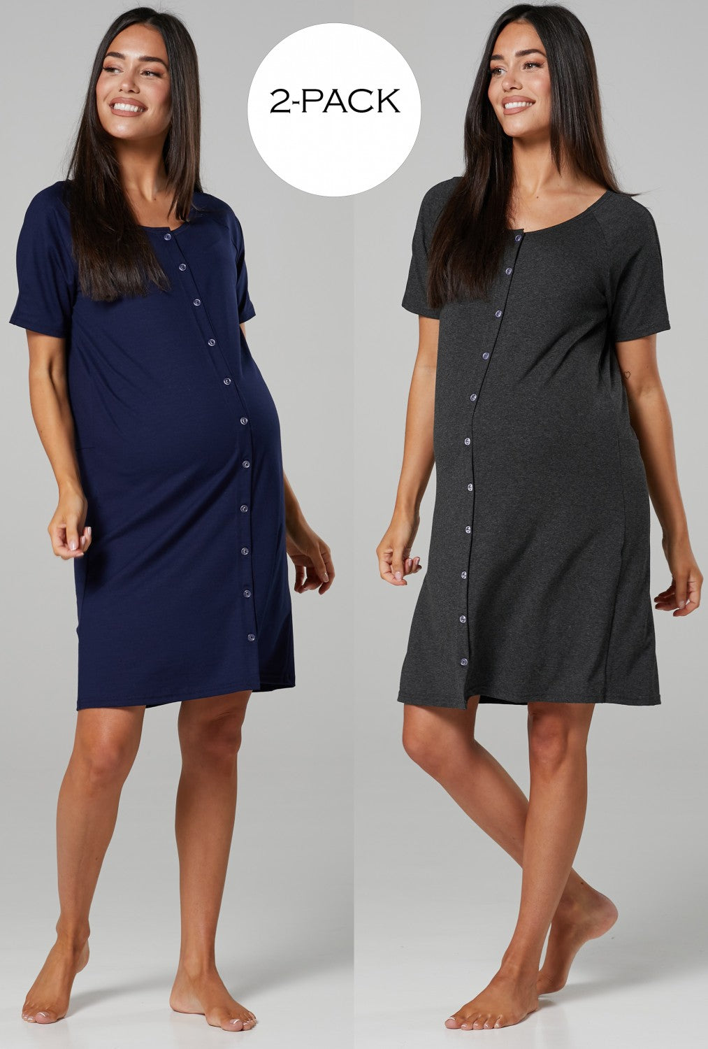 Maternity & Nursing Dresses – Twin Pack