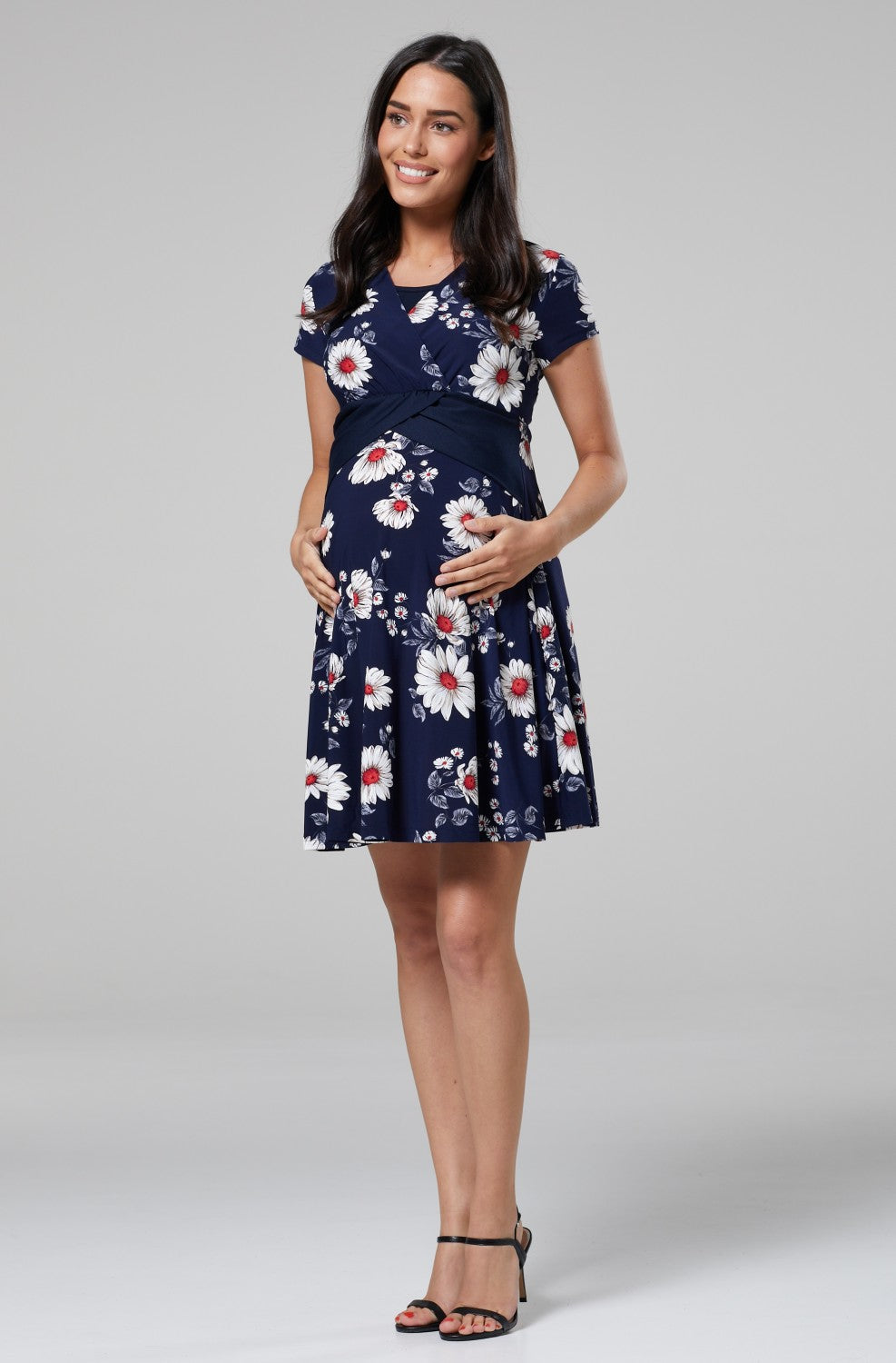 Maternity Flower Print Nursing Sumer Dress