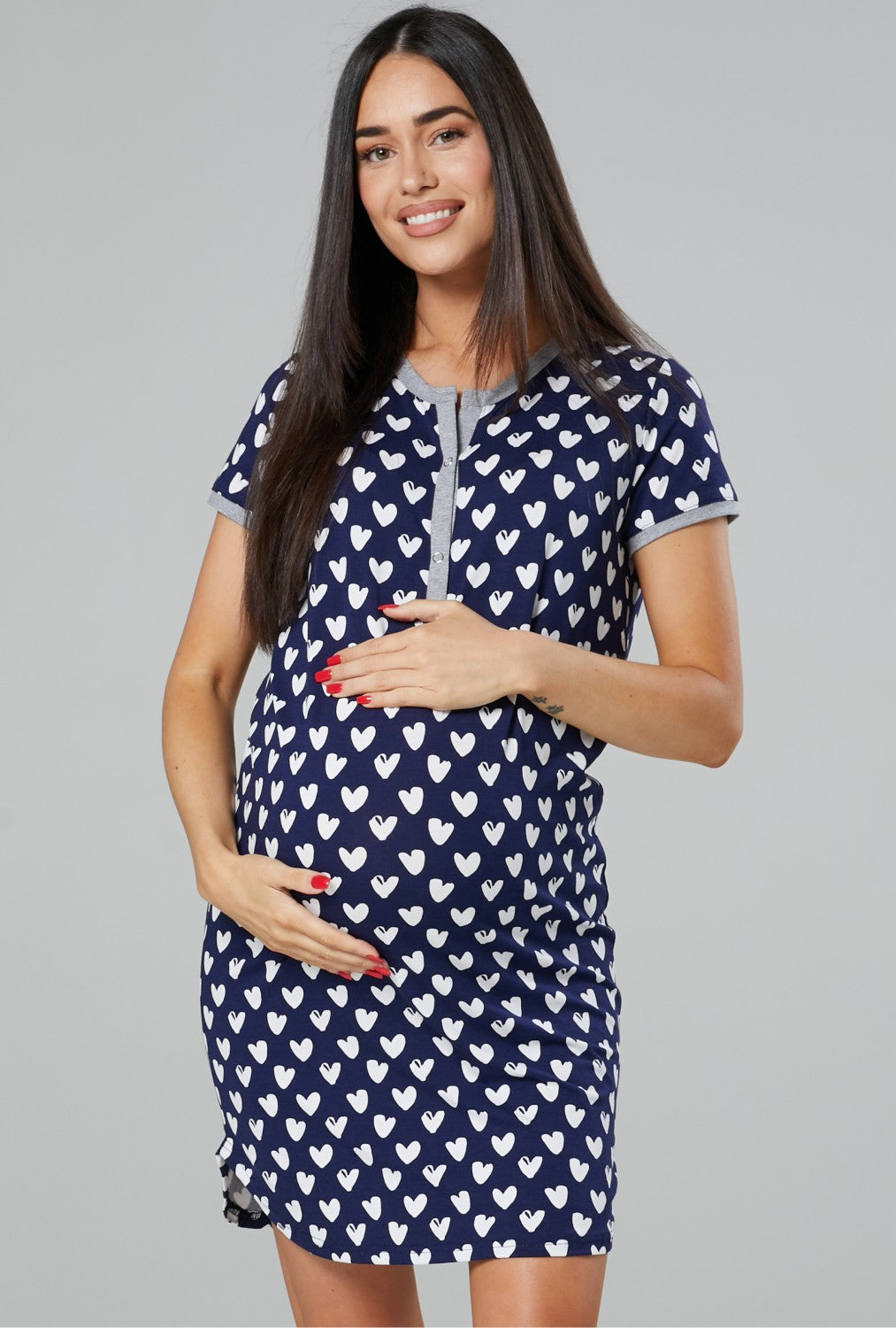 Maternity Nursing Patterned Nightshirt