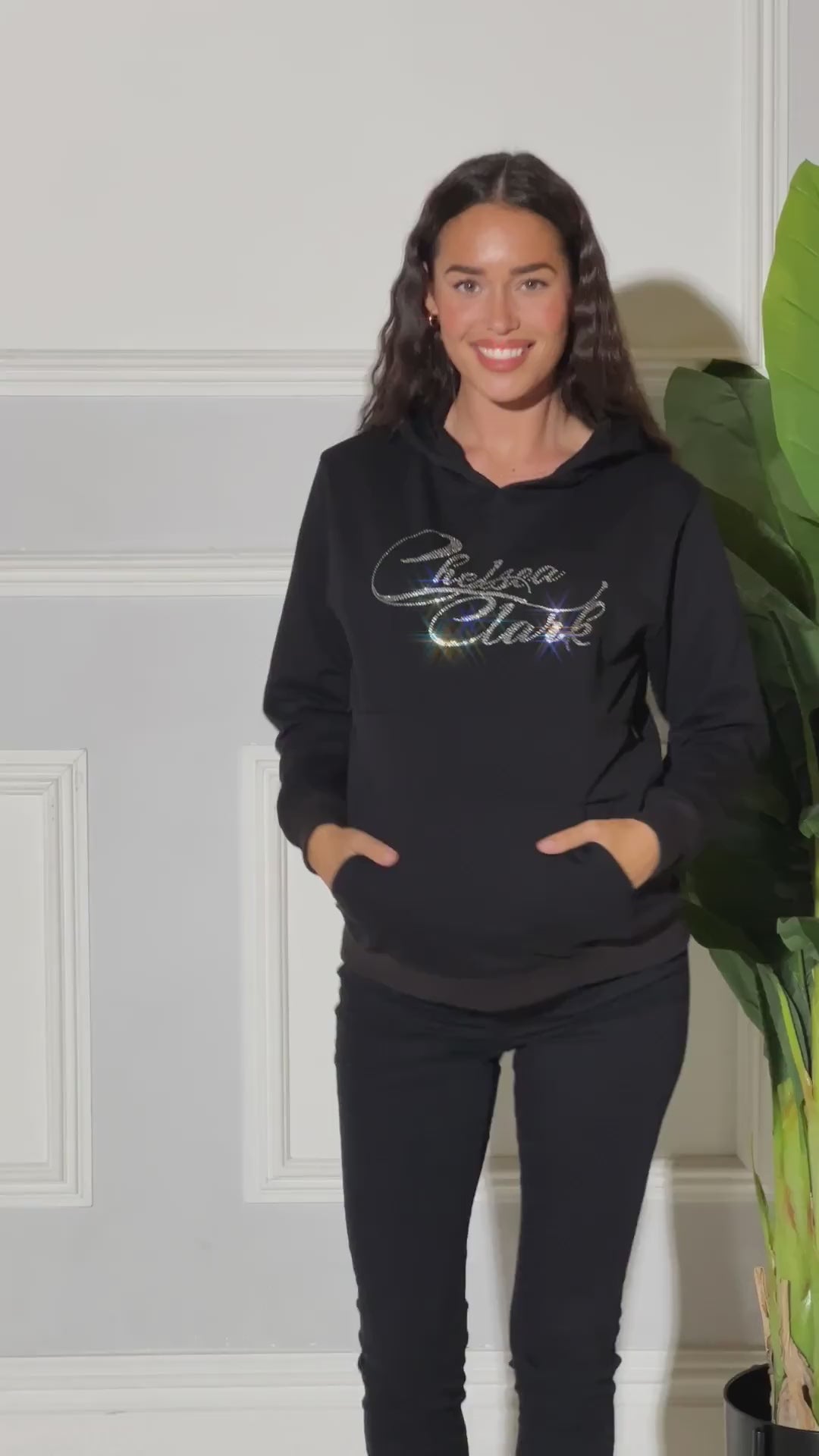 Women's Maternity Bling Logo Hoodie