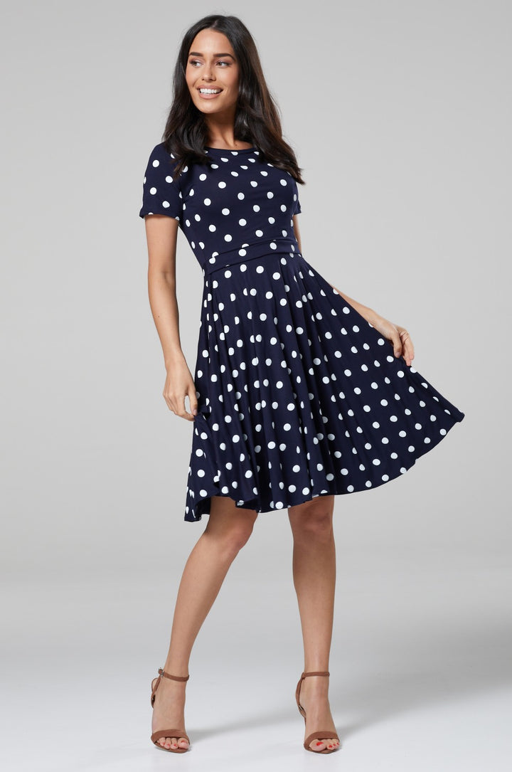 Maternity Summer Nursing Dress in Dots