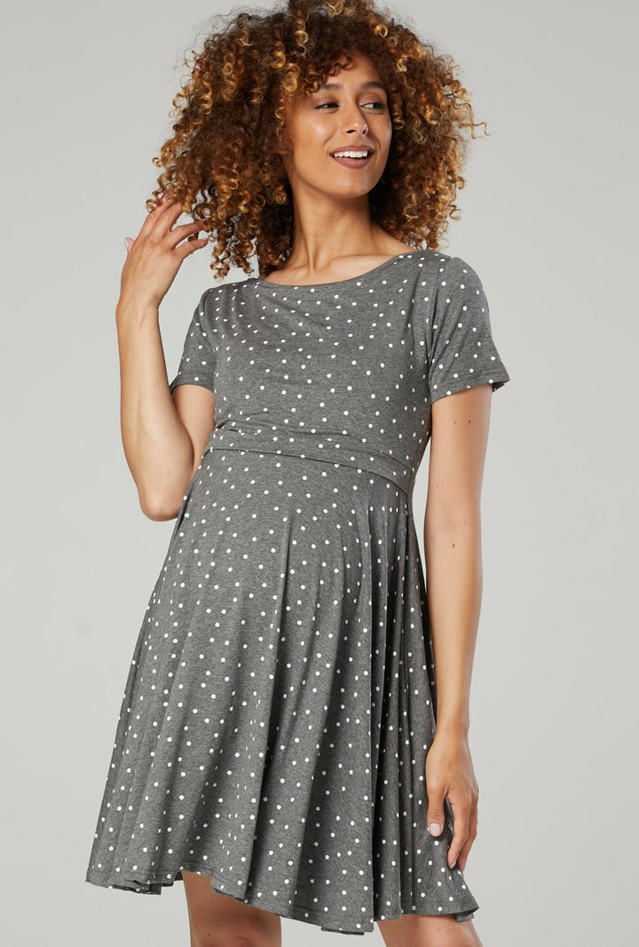 Maternity Summer Nursing Dress in Dots