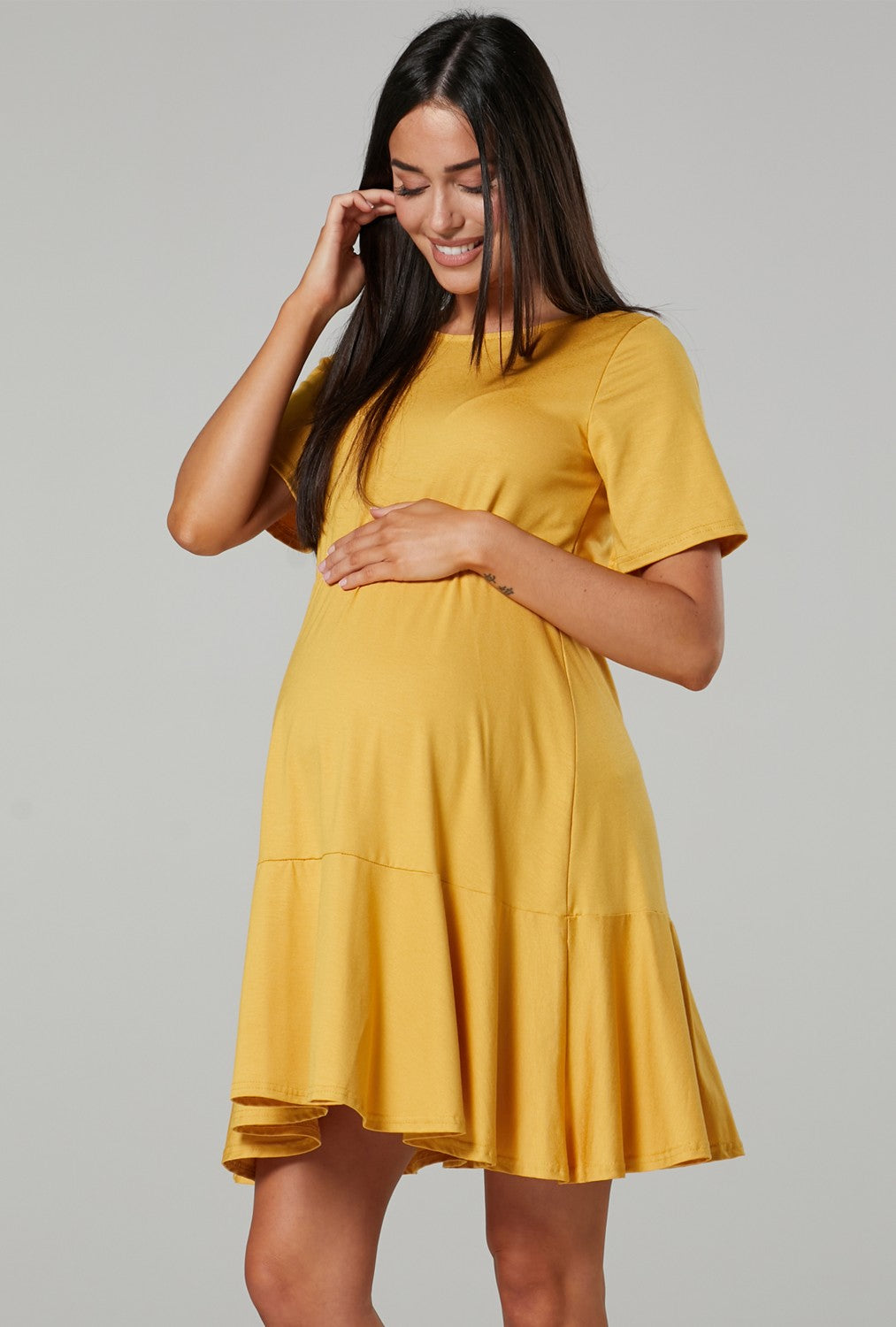 Maternity Smock Jersey Mini Dress