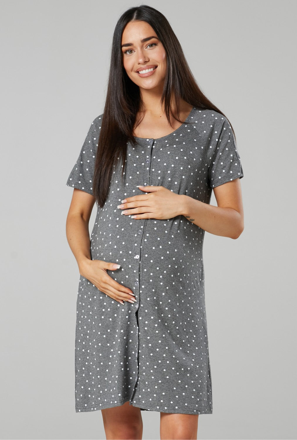 Maternity Breastfeeding Nightdress for Labour 2-pack