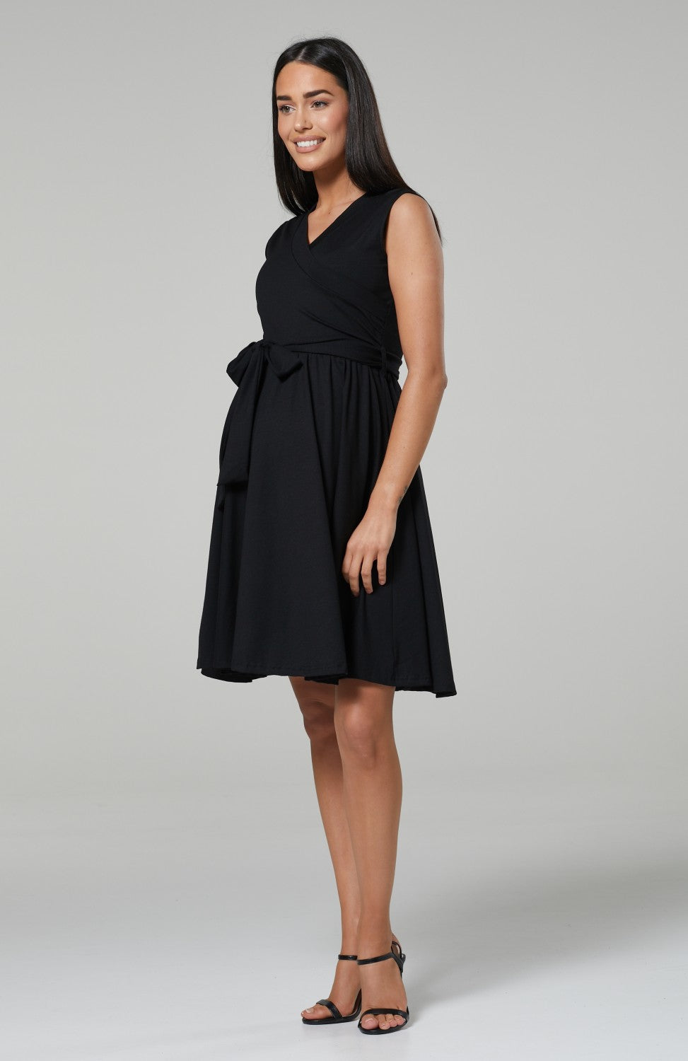 Maternity Sleeveless Wrap Summer Nursing Dress